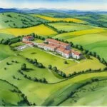 DreamShaper v5 An idyllic hospital perched on a hilltop overl 3 1